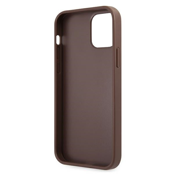 Guess GUHCP12M4GMGBR iPhone 12/12 Pro Brown hardcase 4G Big Metal Logo