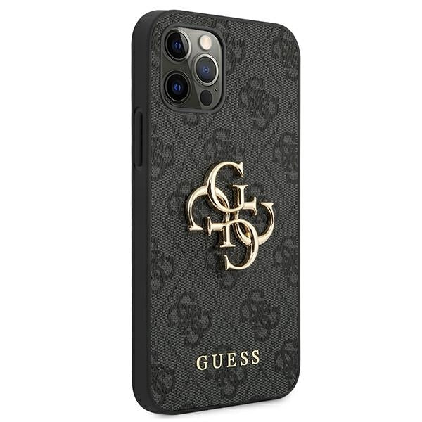 Guess GUHCP12M4GMGGR iPhone 12/12 Pro grey hardcase 4G Big Metal Logo