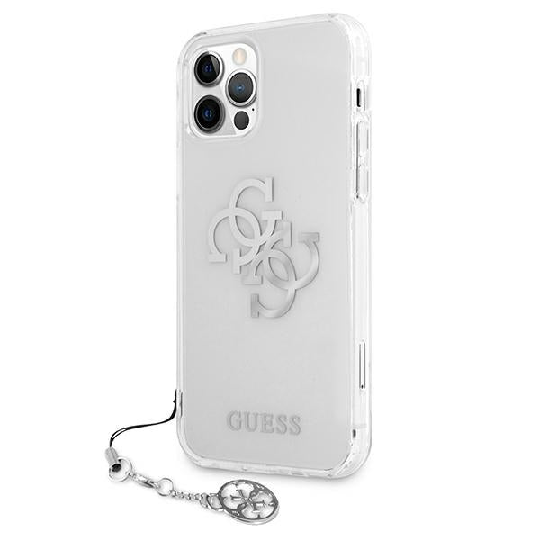 Guess GUHCP12MKS4GSI iPhone 12/12 Pro Transparent hardcase 4G Silver Charms Collection