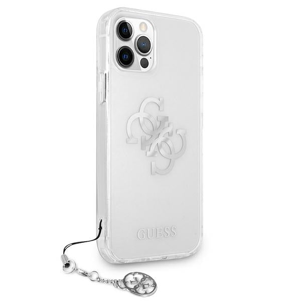 Guess GUHCP12MKS4GSI iPhone 12/12 Pro Transparent hardcase 4G Silver Charms Collection