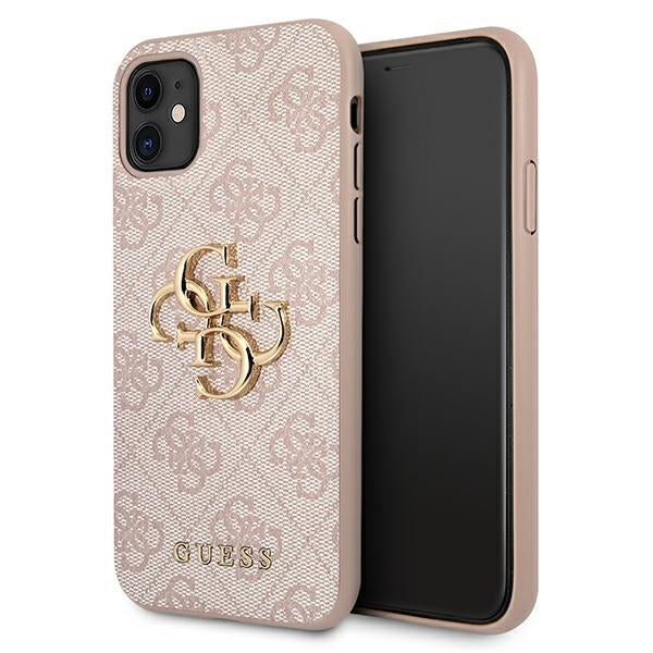 Guess GUHCN614GMGPI iPhone 11 / Xr pink hardcase 4G Big Metal Logo