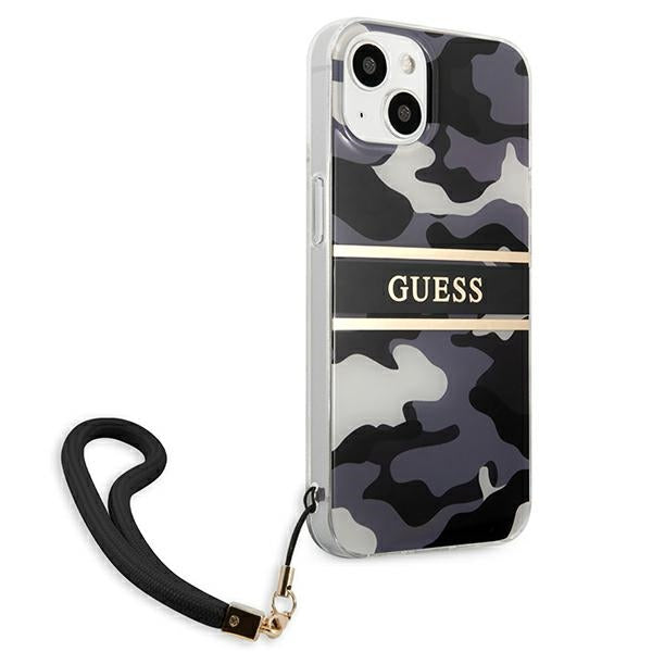 Guess GUHCP13SKCABBK iPhone 13 mini black hardcase Camo Strap Collection