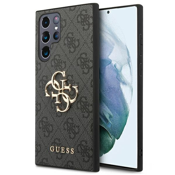 Guess GUHCS22L4GMGGR S908 S22 Ultra Grey hardcase 4G Big Metal Logo