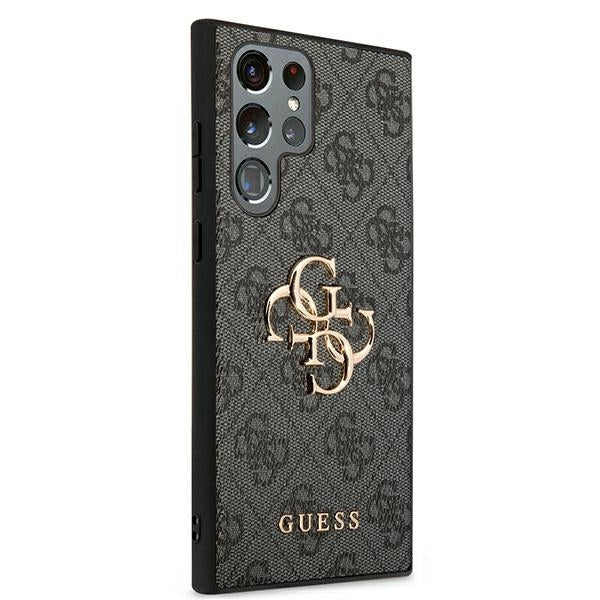 Guess GUHCS22L4GMGGR S908 S22 Ultra Grey hardcase 4G Big Metal Logo