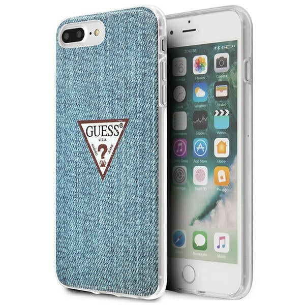 Guess GUHCI8LPCUJULLB iPhone 7/8 Plus light blue hardcase Jeans Collection