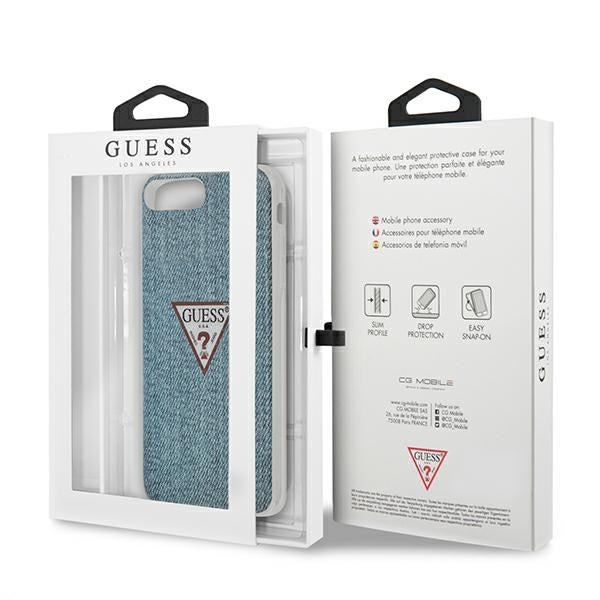 Guess GUHCI8LPCUJULLB iPhone 7/8 Plus light blue hardcase Jeans Collection