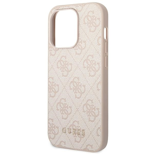 Guess GUHCP14XG4GFPI iPhone 14 Pro Max pink hard case 4G Metal Gold Logo