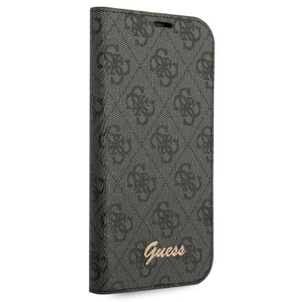 Guess GUBKP14MHG4SHK iPhone 14 Plus / 15 Plus black book 4G Vintage Gold Logo