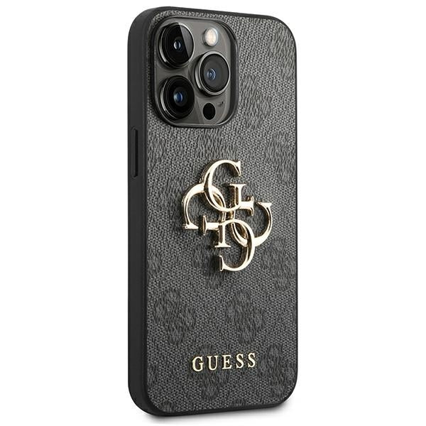 Guess GUHCP14L4GMGGR iPhone 14 Pro Grey hardcase 4G Big Metal Logo