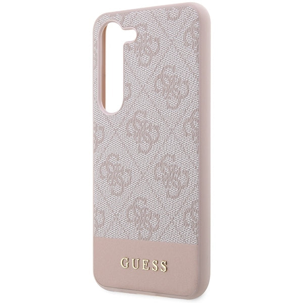 Guess GUHCS23SG4GLPI S23 S911 pink hard case 4G Stripe Collection