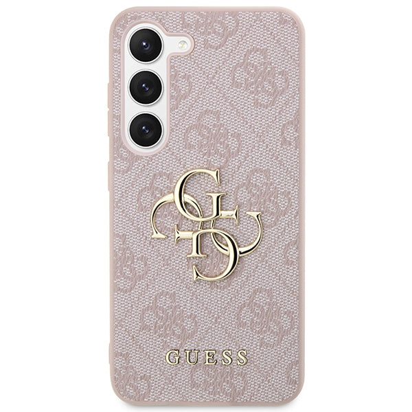 Guess GUHCS23S4GMGPI S23 S911 pink hardcase 4G Big Metal Logo