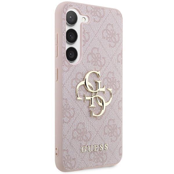 Guess GUHCS23S4GMGPI S23 S911 pink hardcase 4G Big Metal Logo