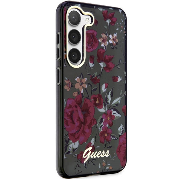 Guess GUHCS23SHCFWSA Galaxy S23 S911 khaki hardcase Flower Collection