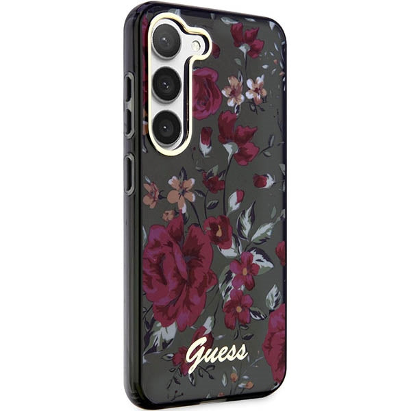 Guess GUHCS23MHCFWSA Galaxy S23+ S916 zielony/khaki hardcase Flower Collection