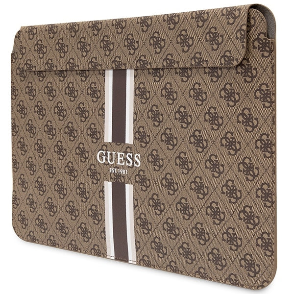 Guess Sleeve GUCS16P4RPSW for MacBook 16" brown 4G Printed Stripes