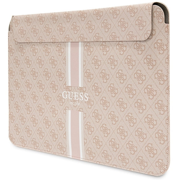 Guess Sleeve GUCS14P4RPSP for MacBook  13/14" Pink 4G Printed Stripes Pink