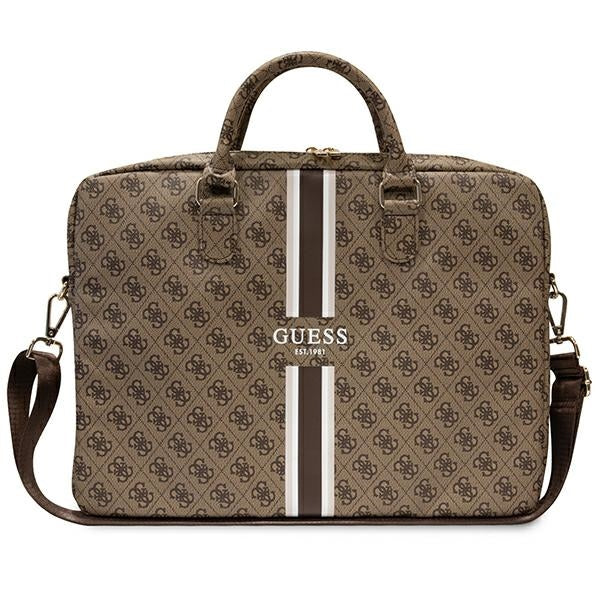 GUESS COMP. BAG 4G Printed Stripes brown 16