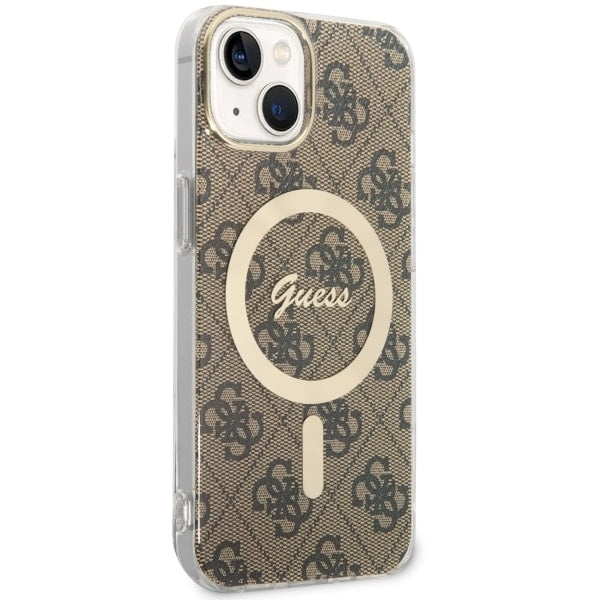 Guess GUHMP14MH4STW iPhone 14 Plus brown hardcase 4G MagSafe