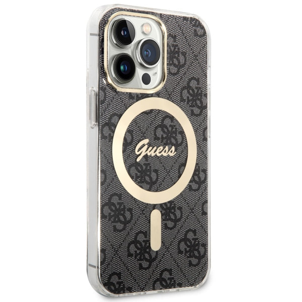 Guess GUHMP13LH4STK iPhone 13 Pro black hardcase 4G MagSafe