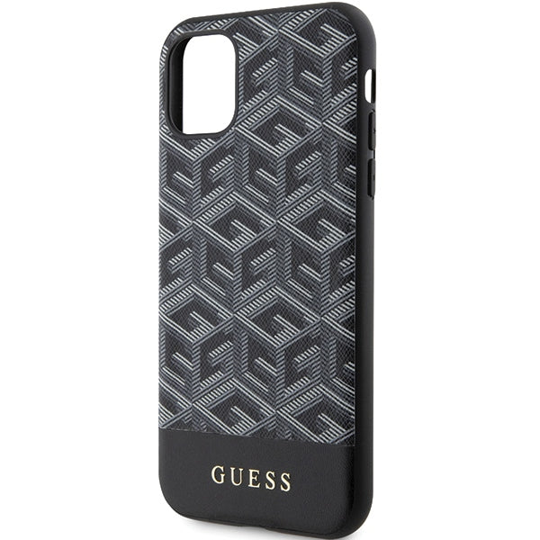 Guess GUHMN61HGCFSEK iPhone 11 / Xr black hardcase GCube Stripes MagSafe