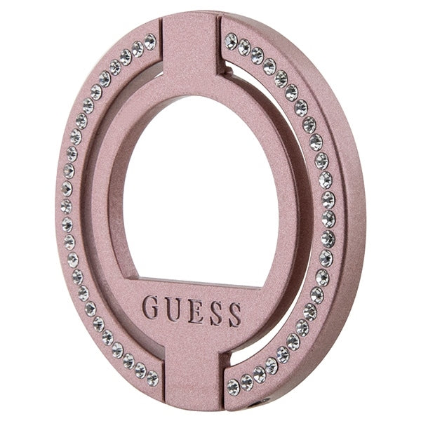 Guess MagSafe Ring stand GUMRSALDGP pink Rhinestone