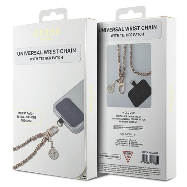 GUESS HDSP PU SAFFIANO CHAIN W/ 4G CHARM PINK