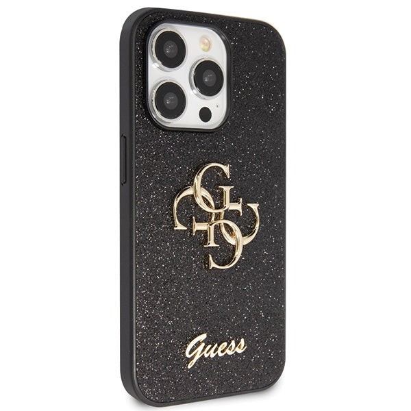 GUESS GUHCP14XHG4SGK Hardcase FIXED GLITTER BIG 4G Black iPhone 14 Pro Max