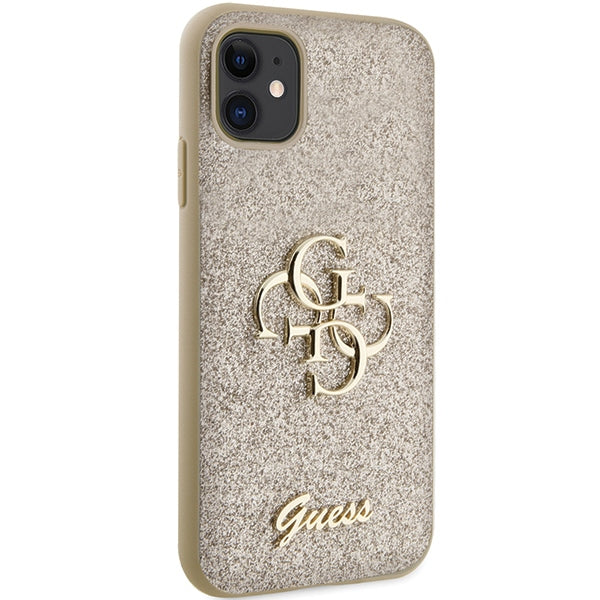 Guess GUHCN61HG4SGD iPhone 11 / Xr gold hardcase Glitter Script Big 4G