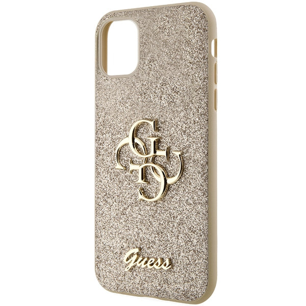 Guess GUHCN61HG4SGD iPhone 11 / Xr gold hardcase Glitter Script Big 4G