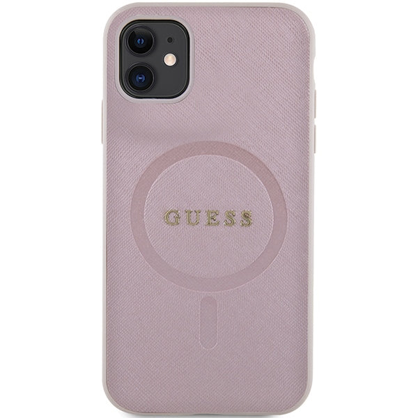 Guess GUHMN61PSAHMCP iPhone 11 / Xr pink hardcase Saffiano MagSafe