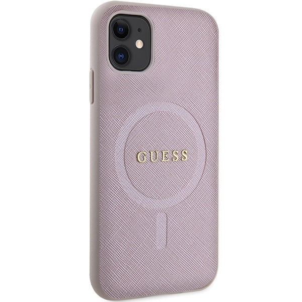 Guess GUHMN61PSAHMCP iPhone 11 / Xr pink hardcase Saffiano MagSafe