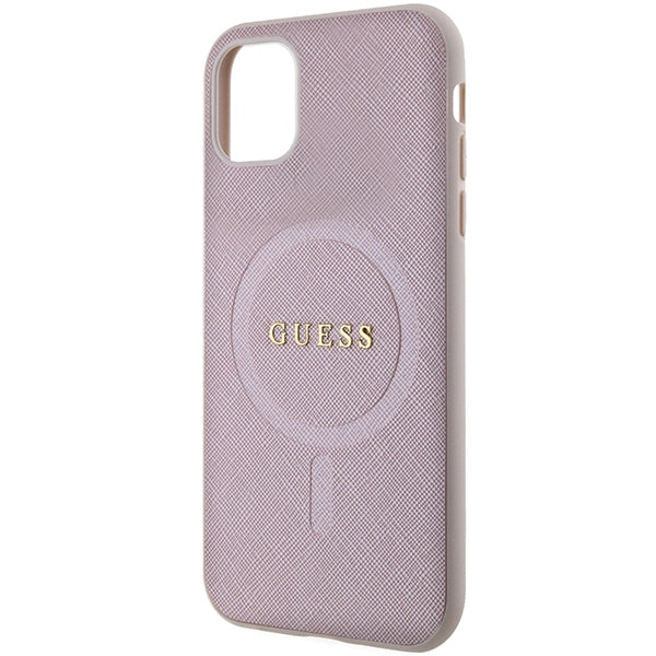 Guess GUHMN61PSAHMCP iPhone 11 / Xr pink hardcase Saffiano MagSafe