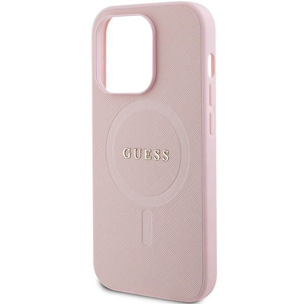 Guess GUHMP13XPSAHMCP iPhone 13 Pro Max pink hardcase Saffiano MagSafe
