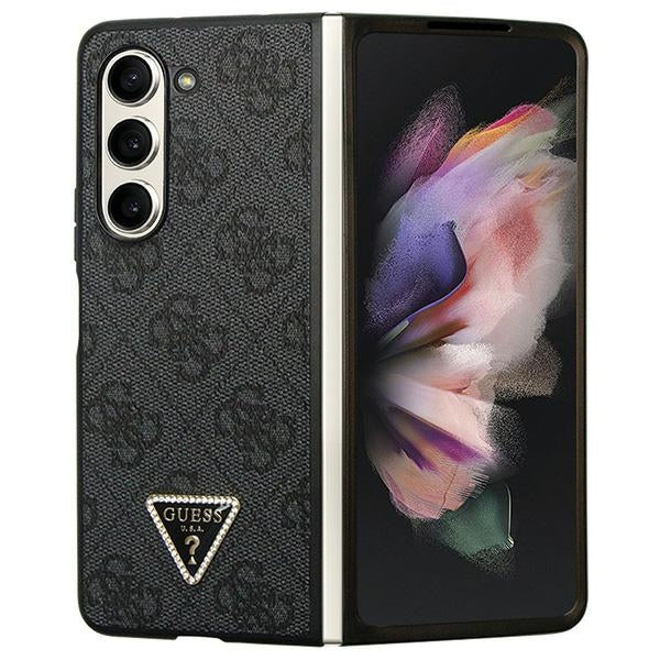 Guess GUHCZFD5P4TDPK Galaxy F946 Z Fold5 black hardcase Leather 4G Diamond Triangle