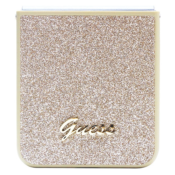 Guess GUHCZF5HGGSHD F731 Z Flip5 gold hardcase Glitter Script