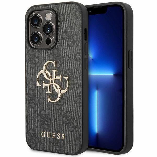 Guess GUHCP13L4GMGGR iPhone 13 Pro Grey hardcase 4G Big Metal Logo