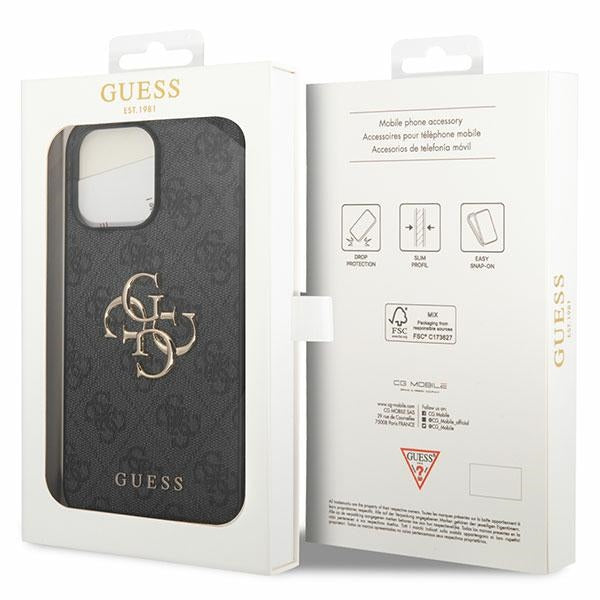 Guess GUHCP13L4GMGGR iPhone 13 Pro Grey hardcase 4G Big Metal Logo