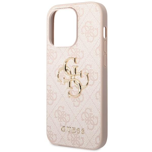 Guess GUHCP15L4GMGPI iPhone 15 Pro Pink hardcase 4G Big Metal Logo