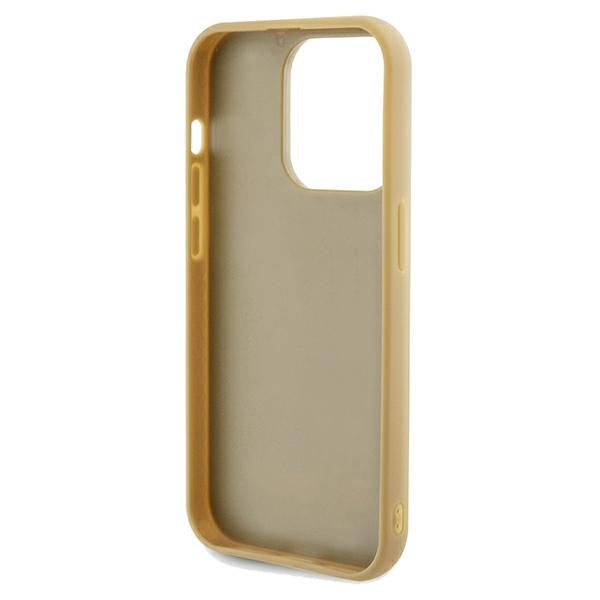 Guess GUHCP14XPMSDGSD iPhone 14 Pro Max gold hardcase Disco Metal Script