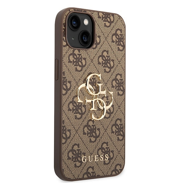 Guess GUHCP15S4GMGBR iPhone 15 / 14 / 13 Brown hardcase 4G Big Metal Logo