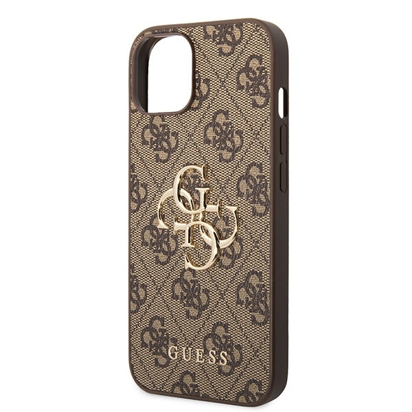 Guess GUHCP15S4GMGBR iPhone 15 / 14 / 13 Brown hardcase 4G Big Metal Logo