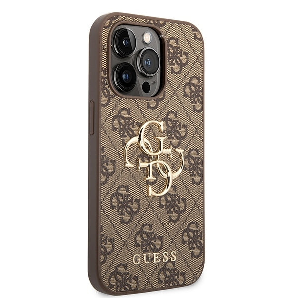 Guess GUHCP15X4GMGBR iPhone 15 Pro Max brown hardcase 4G Big Metal Logo