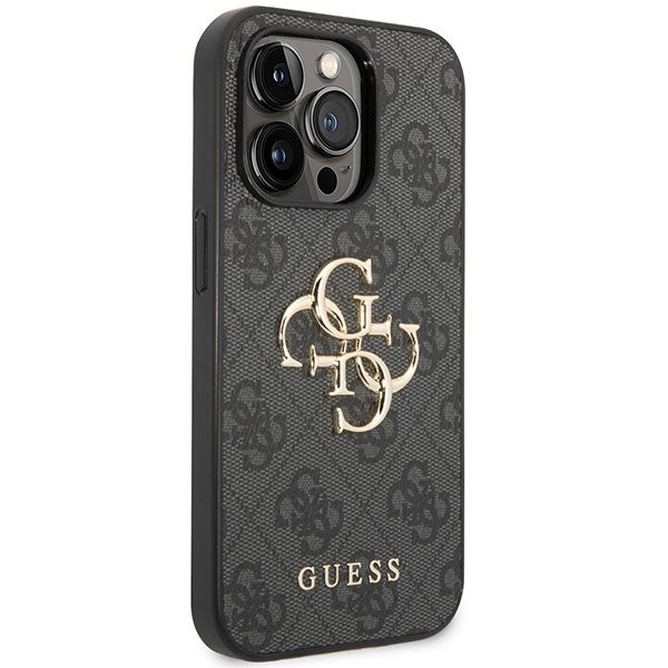 Guess GUHCP15L4GMGGR iPhone 15 Pro Grey hardcase 4G Big Metal Logo