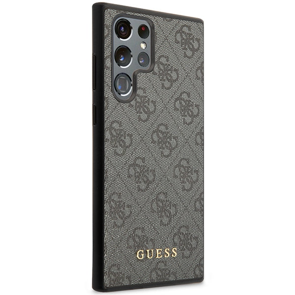 Guess GUHCS24LG4GFGR S24 Ultra S928 black hardcase 4G Metal Gold Logo