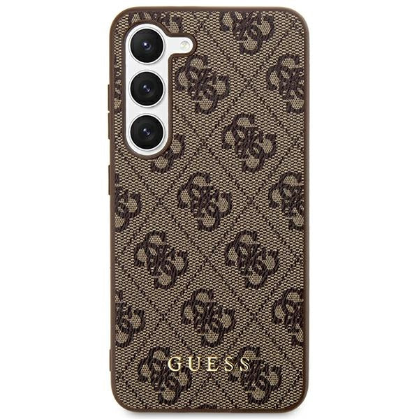 Guess GUHCS24MG4GFBR S24+ S926 Brown hard case 4G Metal Gold Logo