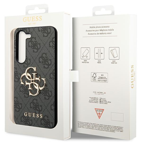 Guess GUHCS24S4GMGGR S24 S921 black hardcase 4G Big Metal Logo