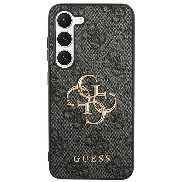 Guess GUHCS24L4GMGGR S24 Ultra S928 black hardcase 4G Big Metal Logo