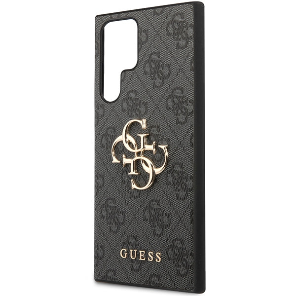 Guess GUHCS24L4GMGGR S24 Ultra S928 black hardcase 4G Big Metal Logo