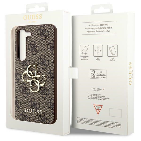 Guess GUHCS24S4GMGBR S24 S921 brown hardcase 4G Big Metal Logo