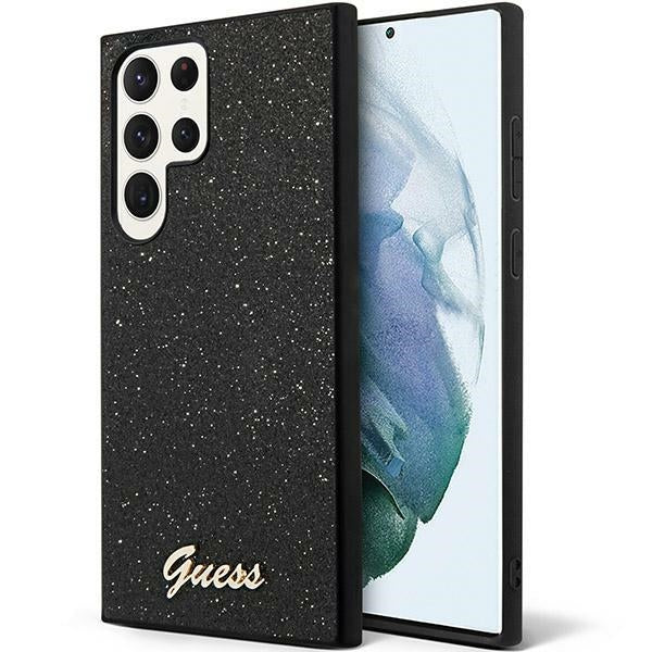 Guess GUHCS24LHGGSHK S24 Ultra S928 black hardcase Glitter Script